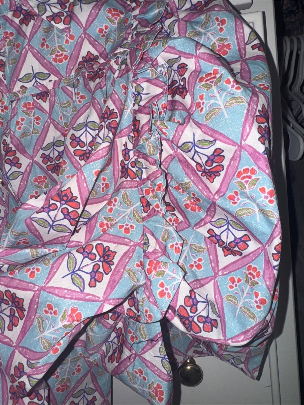 Patterned shirt- Pink & Blue NWT - Picture 3 of 7